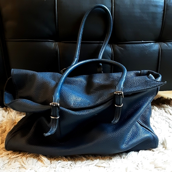 Blue leather bag - Picture 1 of 3